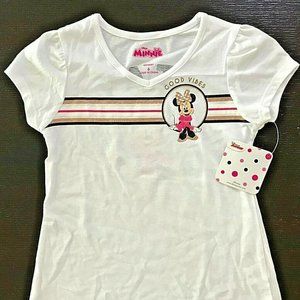 Disney Minnie Mouse Girls Shirt Size: 5